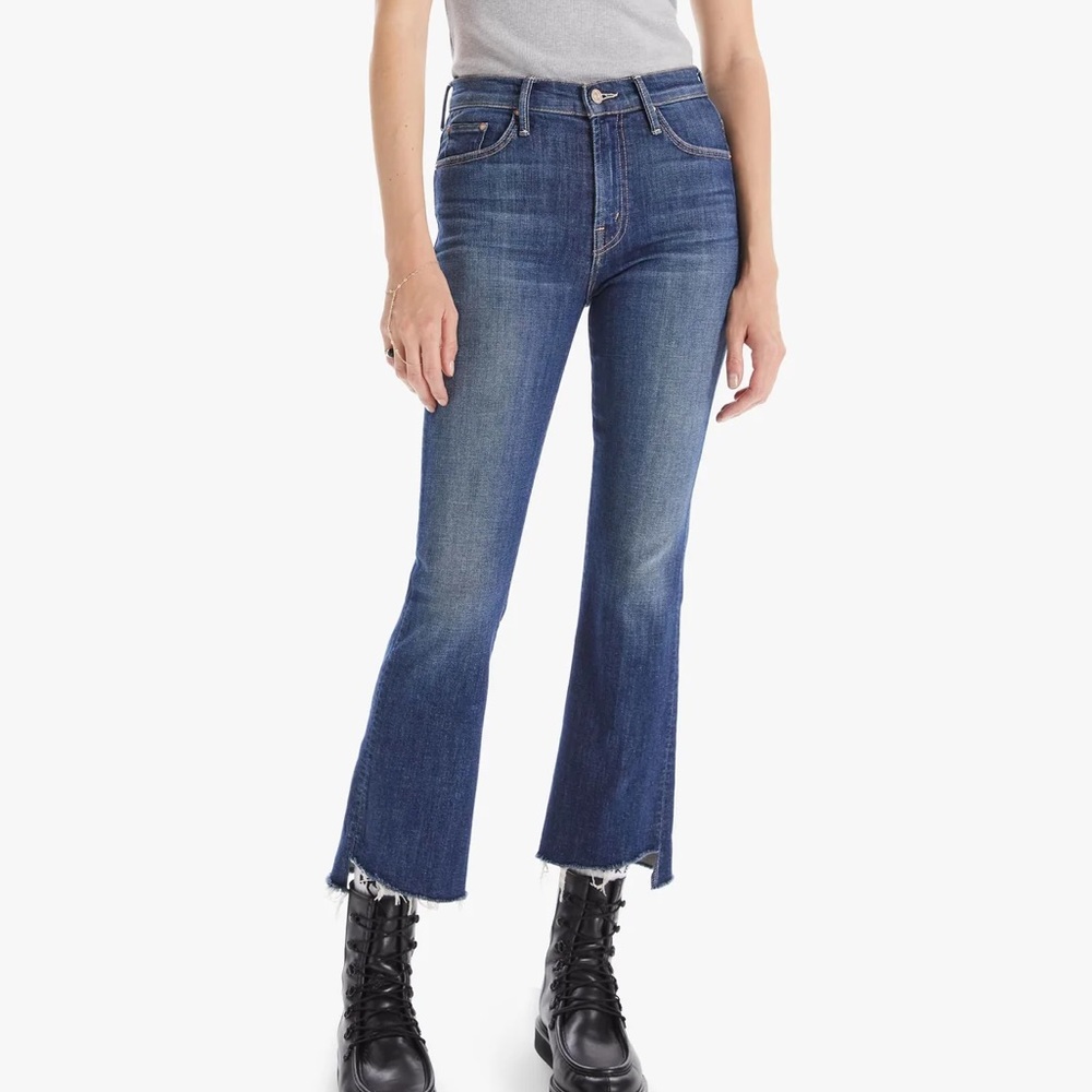 Mother boot cut blue denim stretch fabric size 25